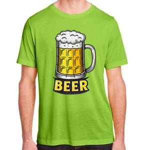 Retro Beer Mug With Foam Print Adult ChromaSoft Performance T-Shirt