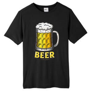 Retro Beer Mug With Foam Print Tall Fusion ChromaSoft Performance T-Shirt