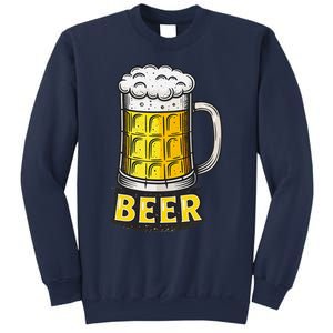 Retro Beer Mug With Foam Print Sweatshirt