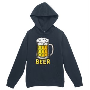 Retro Beer Mug With Foam Print Urban Pullover Hoodie