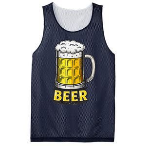 Retro Beer Mug With Foam Print Mesh Reversible Basketball Jersey Tank