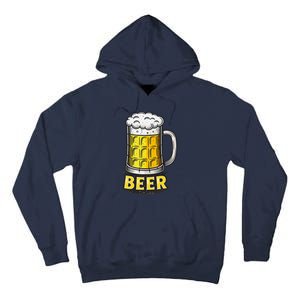 Retro Beer Mug With Foam Print Tall Hoodie