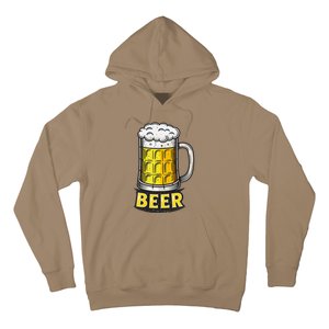 Retro Beer Mug With Foam Print Hoodie