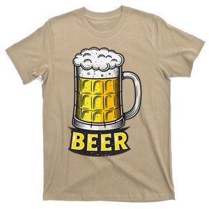 Retro Beer Mug With Foam Print T-Shirt