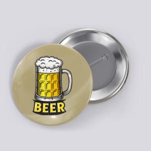 Retro Beer Mug With Foam Print Button