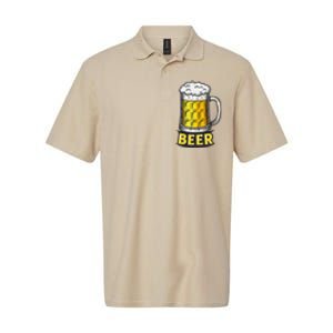 Retro Beer Mug With Foam Print Softstyle Adult Sport Polo