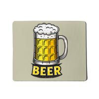 Retro Beer Mug With Foam Print Mousepad