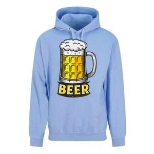 Retro Beer Mug With Foam Print Unisex Surf Hoodie