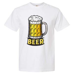 Retro Beer Mug With Foam Print Garment-Dyed Heavyweight T-Shirt