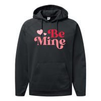 Romantic Be Mine Love Heart Performance Fleece Hoodie