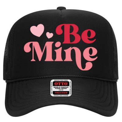 Romantic Be Mine Love Heart High Crown Mesh Back Trucker Hat