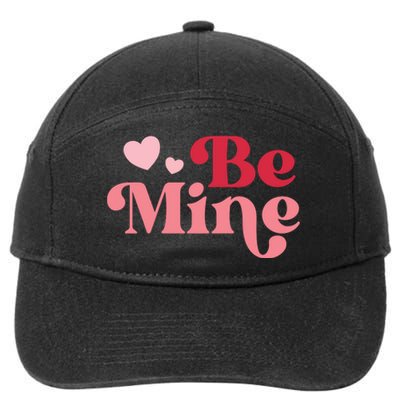 Romantic Be Mine Love Heart 7-Panel Snapback Hat