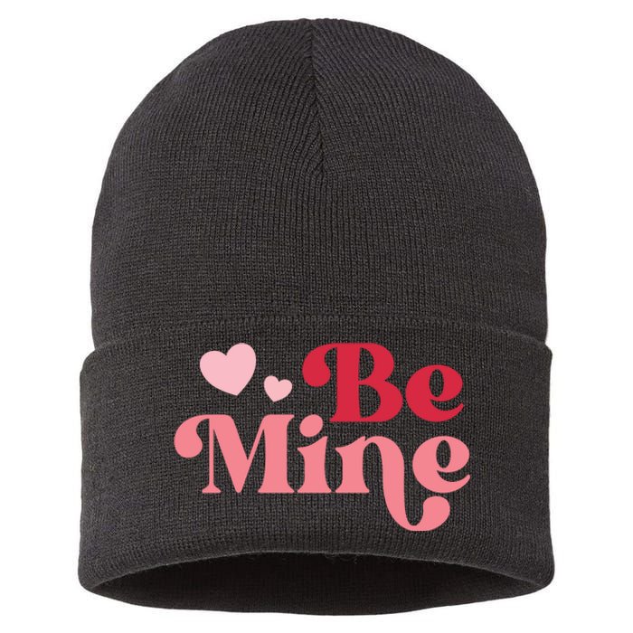 Romantic Be Mine Love Heart Sustainable Knit Beanie