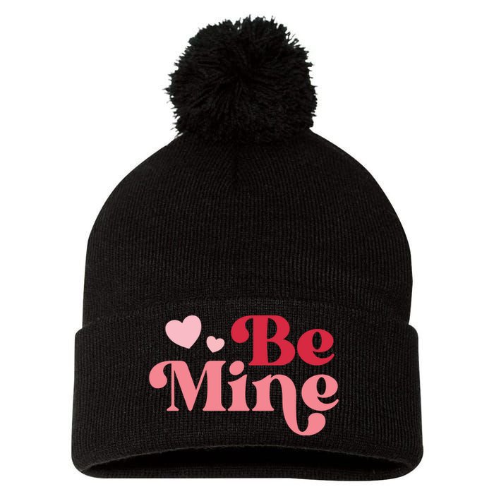 Romantic Be Mine Love Heart Pom Pom 12in Knit Beanie