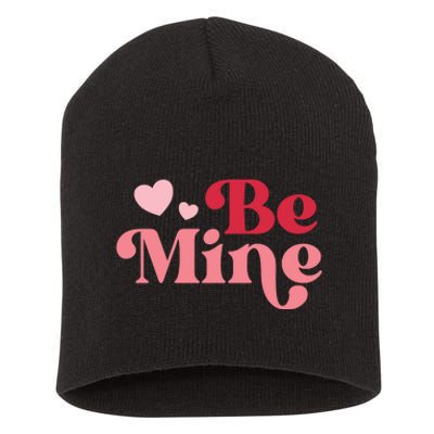 Romantic Be Mine Love Heart Short Acrylic Beanie