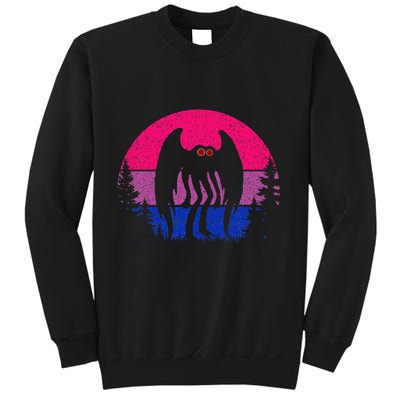 Retro Bi Mothman Bisexual Pride Point Pleasant Cryptid Sweatshirt