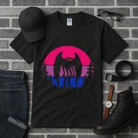 Retro Bi Mothman Bisexual Pride Point Pleasant Cryptid Tall T-Shirt