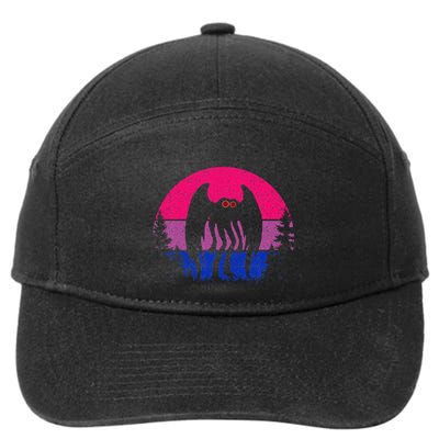 Retro Bi Mothman Bisexual Pride Point Pleasant Cryptid 7-Panel Snapback Hat