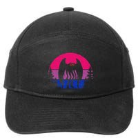 Retro Bi Mothman Bisexual Pride Point Pleasant Cryptid 7-Panel Snapback Hat
