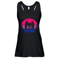 Retro Bi Mothman Bisexual Pride Point Pleasant Cryptid Ladies Essential Flowy Tank