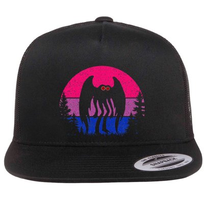 Retro Bi Mothman Bisexual Pride Point Pleasant Cryptid Flatbill Hat