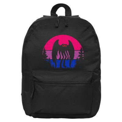Retro Bi Mothman Bisexual Pride Point Pleasant Cryptid 16 in Basic Backpack