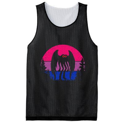 Retro Bi Mothman Bisexual Pride Point Pleasant Cryptid Mesh Reversible Basketball Jersey Tank