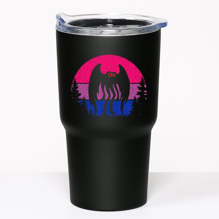 Retro Bi Mothman Bisexual Pride Point Pleasant Cryptid Tumbler