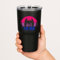 Retro Bi Mothman Bisexual Pride Point Pleasant Cryptid Tumbler