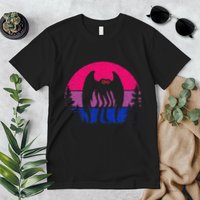 Retro Bi Mothman Bisexual Pride Point Pleasant Cryptid Premium T-Shirt