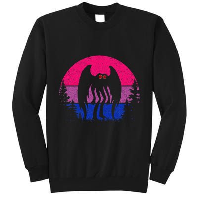 Retro Bi Mothman Bisexual Pride Point Pleasant Cryptid Tall Sweatshirt