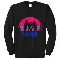 Retro Bi Mothman Bisexual Pride Point Pleasant Cryptid Tall Sweatshirt