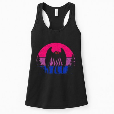 Retro Bi Mothman Bisexual Pride Point Pleasant Cryptid Womens Tank Top