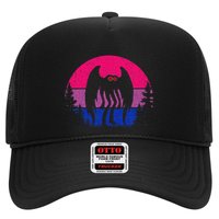 Retro Bi Mothman Bisexual Pride Point Pleasant Cryptid Trucker Hat