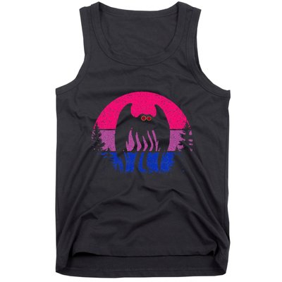 Retro Bi Mothman Bisexual Pride Point Pleasant Cryptid Tank Top