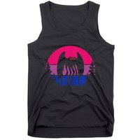 Retro Bi Mothman Bisexual Pride Point Pleasant Cryptid Tank Top