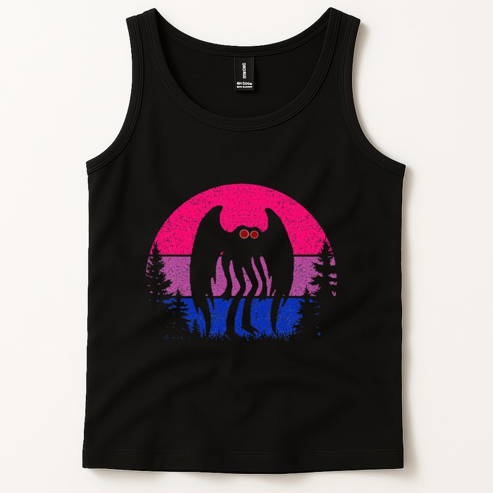 Retro Bi Mothman Bisexual Pride Point Pleasant Cryptid Tank Top