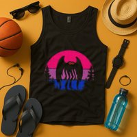 Retro Bi Mothman Bisexual Pride Point Pleasant Cryptid Tank Top