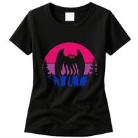 Retro Bi Mothman Bisexual Pride Point Pleasant Cryptid Womens T-Shirt