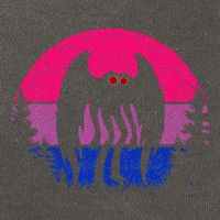 Retro Bi Mothman Bisexual Pride Point Pleasant Cryptid Cotton Canvas Backpack
