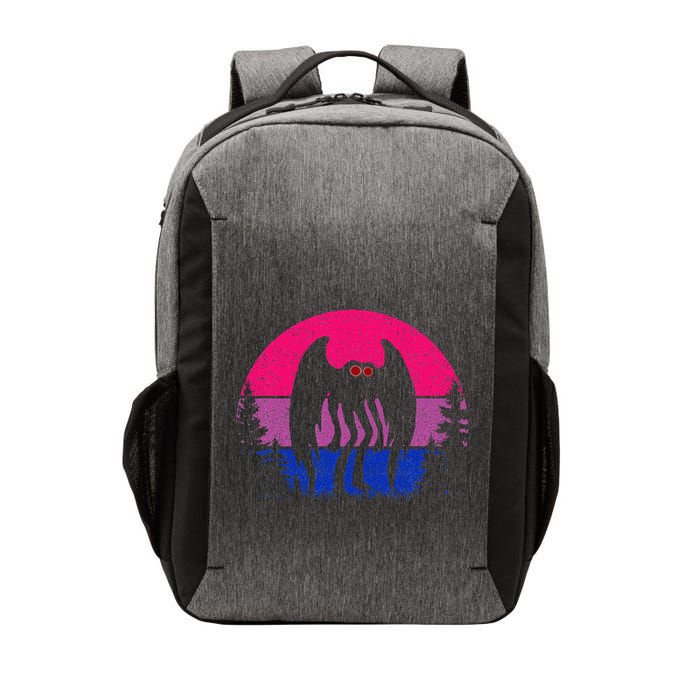 Retro Bi Mothman Bisexual Pride Point Pleasant Cryptid Vector Backpack