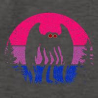 Retro Bi Mothman Bisexual Pride Point Pleasant Cryptid Vector Backpack
