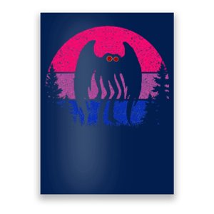 Retro Bi Mothman Bisexual Pride Point Pleasant Cryptid Poster