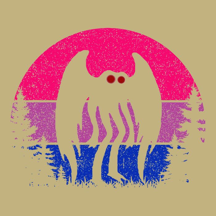 Retro Bi Mothman Bisexual Pride Point Pleasant Cryptid Performance Shirt
