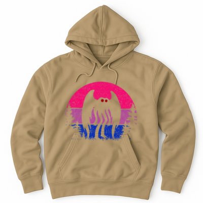 Retro Bi Mothman Bisexual Pride Point Pleasant Cryptid Hoodie