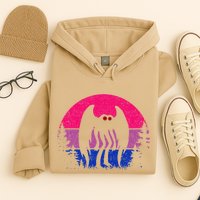 Retro Bi Mothman Bisexual Pride Point Pleasant Cryptid Hoodie