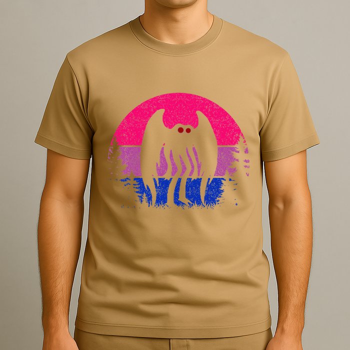 Retro Bi Mothman Bisexual Pride Point Pleasant Cryptid T-Shirt