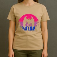 Retro Bi Mothman Bisexual Pride Point Pleasant Cryptid T-Shirt