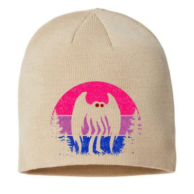 Retro Bi Mothman Bisexual Pride Point Pleasant Cryptid Sustainable Beanie