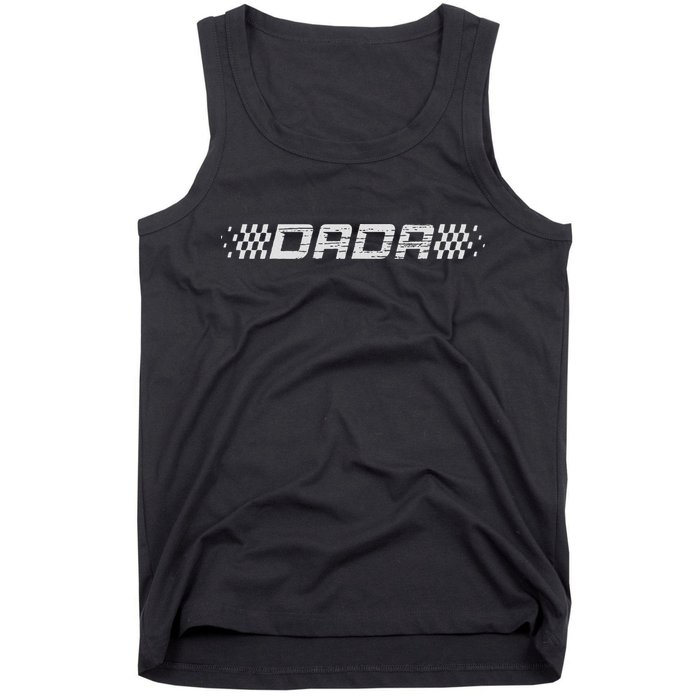 Racing Birthday Matching Family Race Car Pit Crew Dada Tank Top